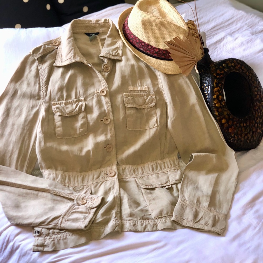 J.Crew Casual Tan Military Jacket